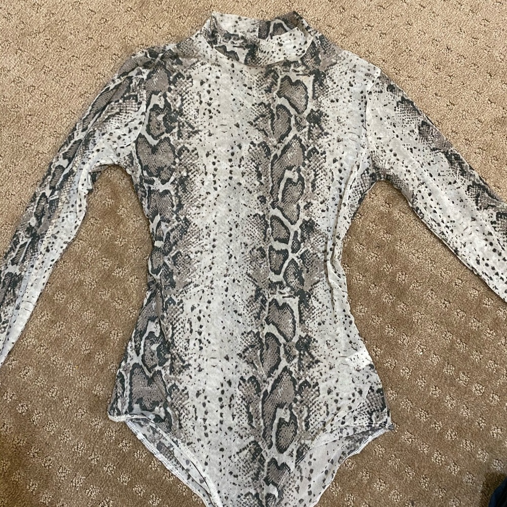 Snake print bodysuit